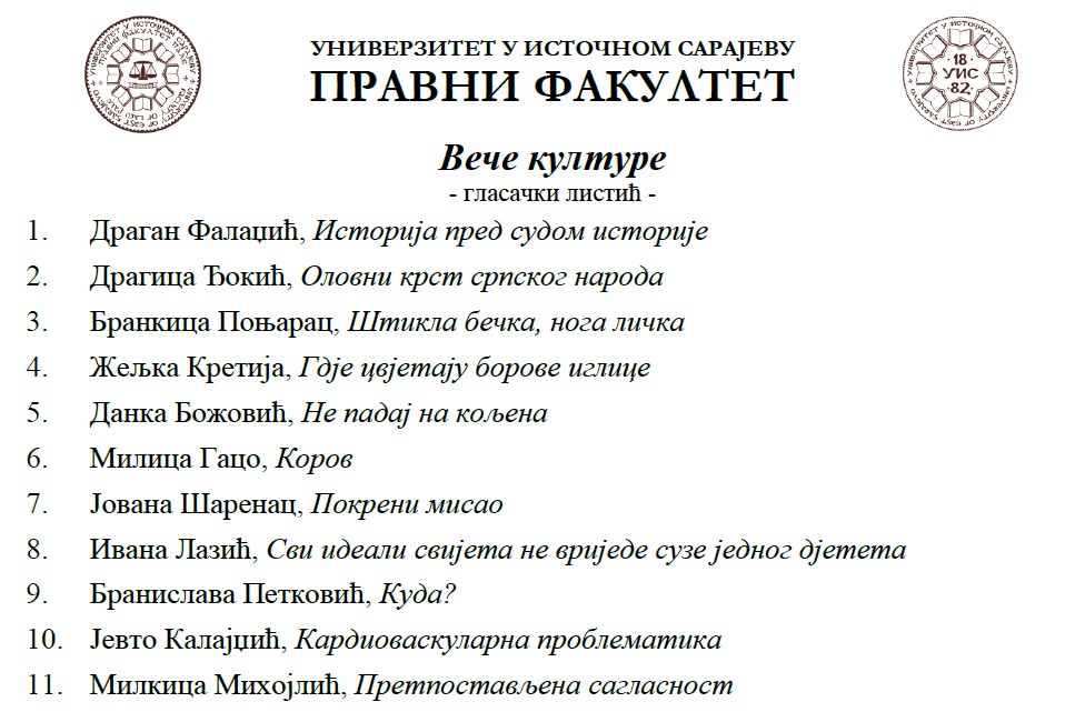 vece kulture listic
